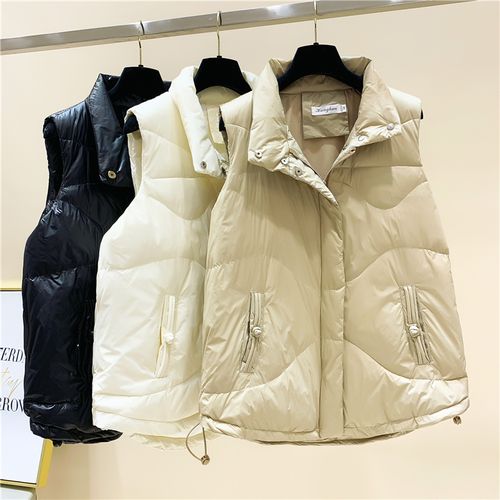 2021秋冬新款羽绒马甲女短款韩版宽松轻薄羽绒服背心