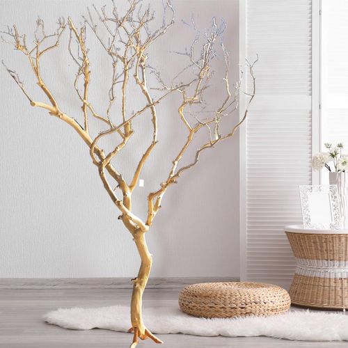 干树枝装饰许愿树原木剥皮造型枯树去皮干树枝摄影道具橱窗摆件婚