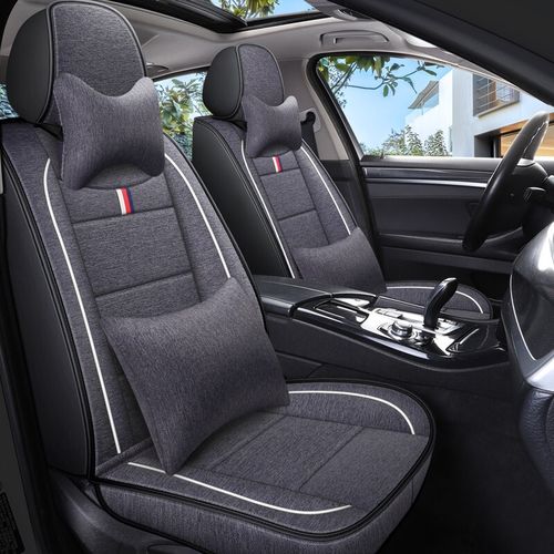 定制夏季新轩逸蓝鸟逍客骐达奇骏逸动汽车座套四季通用亚麻全包坐垫套