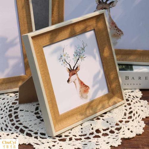 照片镜框摆台桌面美式画框照片框方形6寸7寸10寸相片