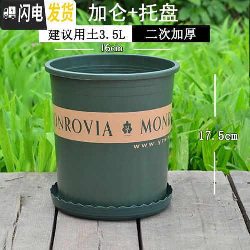 个性 [10个装]军绿色1加仑(带托盘)买10花盆容器
