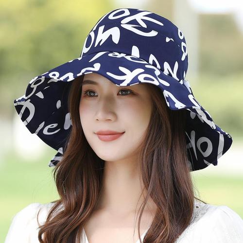 渔夫帽女士帽子夏天时尚太阳帽女夏季防晒折叠遮阳帽防紫外线凉