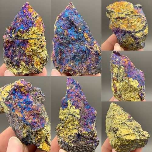 精品 天然 锖色 彩色斑铜矿 铜矿矿物晶体原石矿石标本摆件无加色