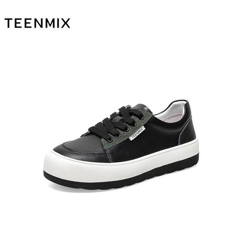 teenmix/天美意春夏新款商场同款简约舒适厚底女休闲鞋az701am1