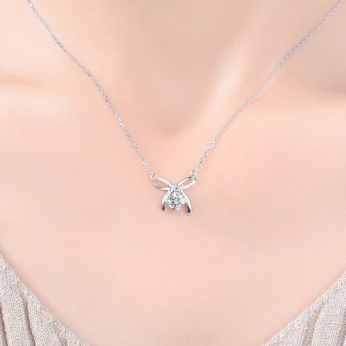 老凤祥款式 银饰925银蝴蝶项链女轻奢感锁骨链七夕生日情人节礼物创意