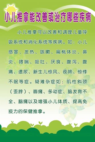 748海报印制展板写真喷绘375小儿推拿简介能改善或哪些疾病