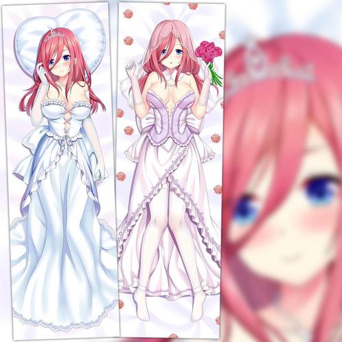 五等分的新娘花嫁中野三玖婚纱双层动漫等身抱枕2wt抱枕套