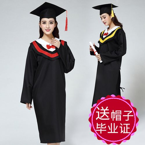 新款男女通用学士服大学毕业服装校园留念写真博士服