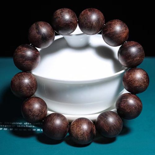 见沁海南紫奇楠沉香手串九分沉1.8*13颗文玩手链兰花香佛珠男女款