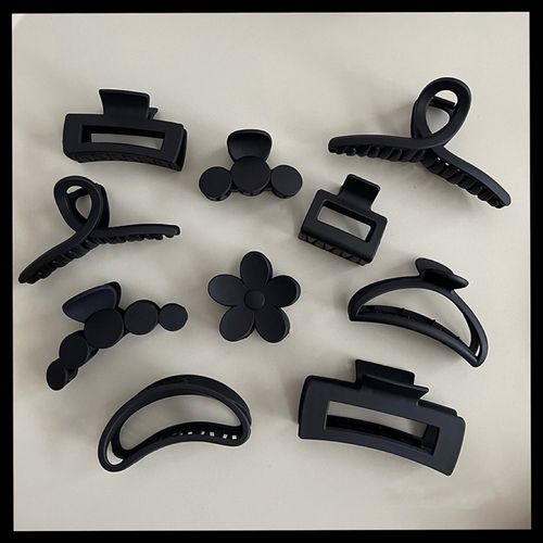 高马尾固定神器发夹女后脑勺小号黑色抓夹鲨鱼发卡子头发夹子头饰