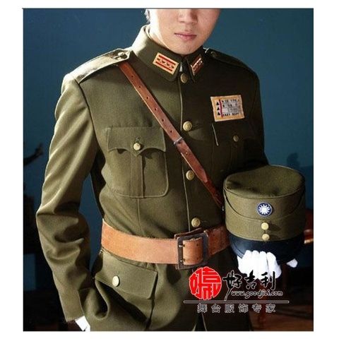 美式国军服沙家浜服装舞台表演服装伪军装国军男女装国民党演出服