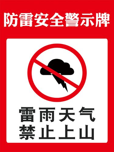 m768景区休闲场所雷雨天气禁止上山温馨提示1956海报印制展板写真