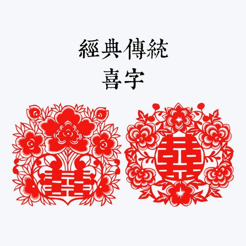 喜字贴结婚门贴婚房装饰布置红对联窗花剪纸喜字墙贴结婚用品大全