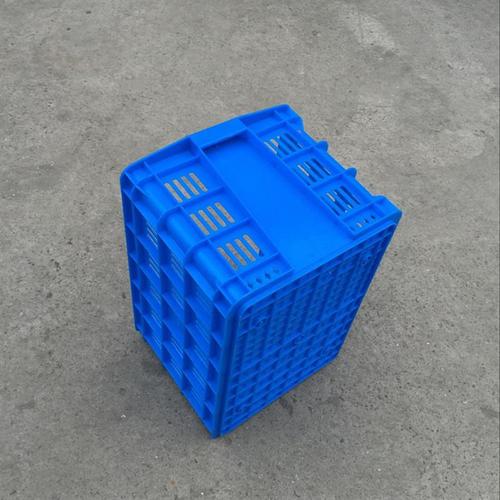 加厚487塑料周转筐 大把手金属类分捡胶框 可堆t高