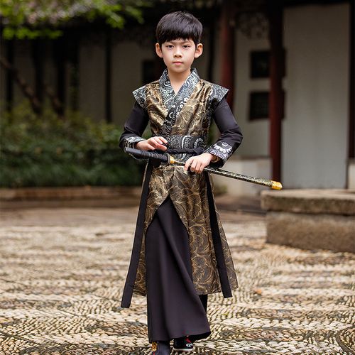 春季新款汉服古装儿童国学唐装男童侠客公子少爷服帅气武侠古风服