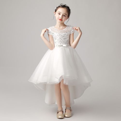 婚纱裙公主裙儿童生日晚礼服花童小女孩钢琴演出服蓬蓬纱主持人夏