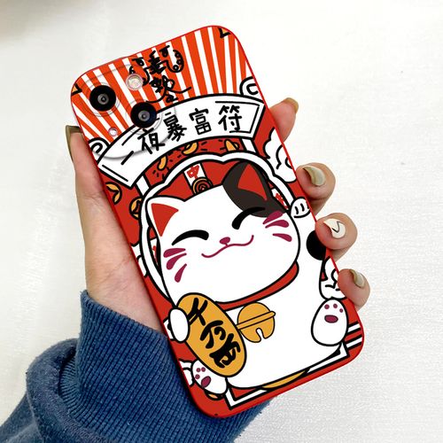 2022红色一夜暴富符猫苹果13手机壳iphone12mini新年11招财xs max中国