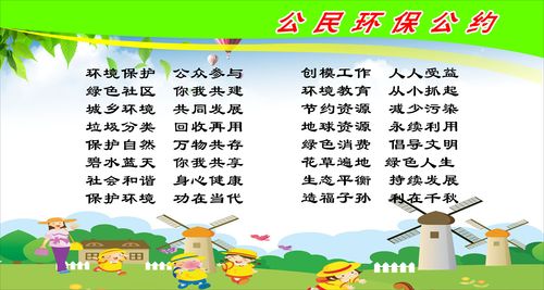 559海报印制海报展板素材96公民环保公约 个性定制