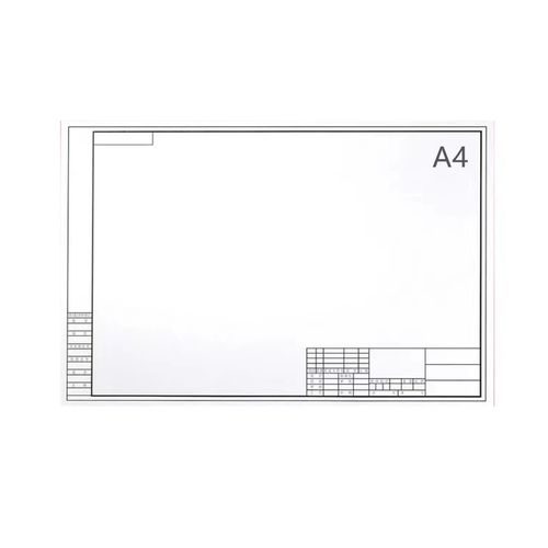 建筑园林土木专业制图纸学生课程设计画图纸 a4绘图纸100张【带框】