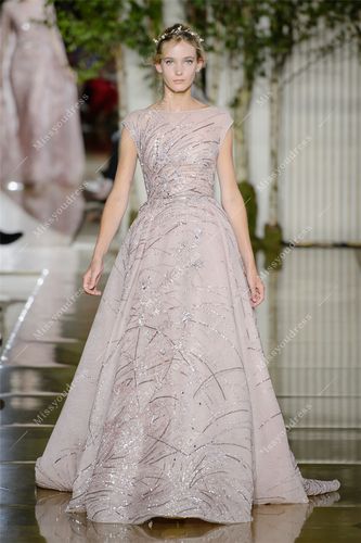 新款高端新娘敬酒长礼服大气灰紫色精致钉珠名媛生日宴会酒会礼服