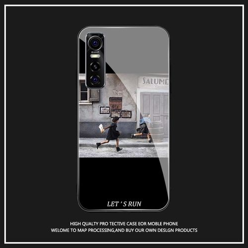 欧美个性女孩vivo iqoo5pro/y70s/y3s/y30/y5s/y51s/y50磨砂钢化玻璃