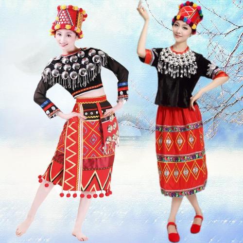 景颇族服装女德宏民族云南德宏景颇族舞蹈服装民族演出服女
