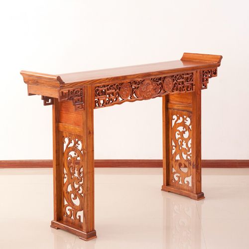 尤亚(youya)中式仿古实木条案色香案桌条几翘头案台木艺条桌供桌佛桌