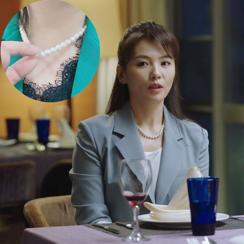 星辰大海简爱刘涛同款项链白色正圆天然淡水珍珠s925银女锁骨链