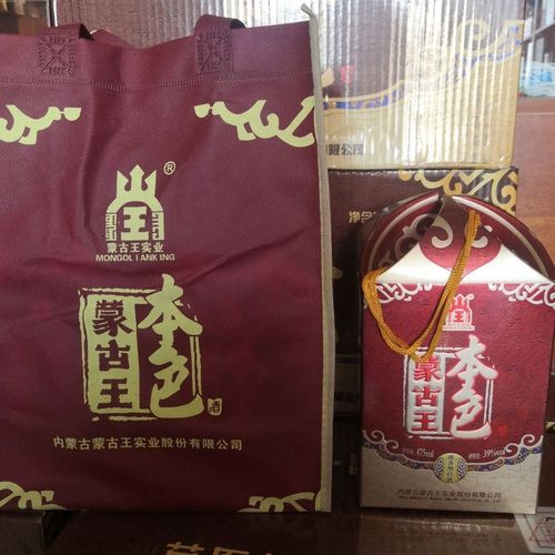 蒙古王本色39度,475毫升,清香型白酒一件六瓶