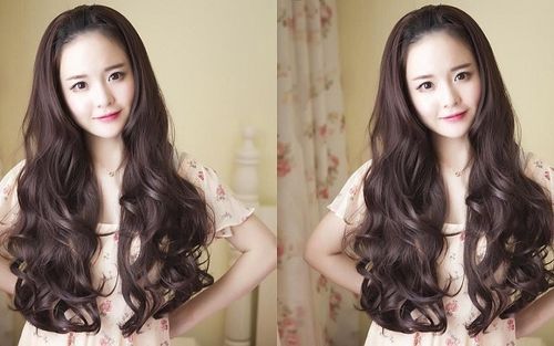 韩乐丝假发高温丝大波浪半头套长发梨花头假发女长卷发蓬松女士发型半