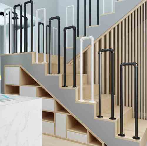 现代简约室内楼梯扶手护栏家用创意设计老人儿童栏杆阁楼台阶围栏