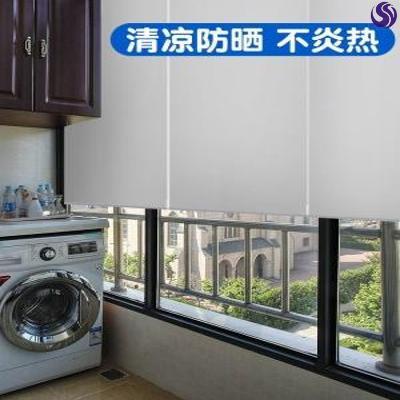 器户阳台防雨拉帘免打孔遮挡防晒防风防雨帘阳神升降
