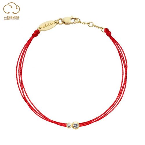 redline红绳锐先女士手链双钻多绳守护永恒爱情象征可调节手绳