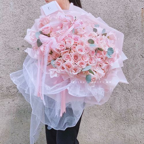 99朵红粉香槟玫瑰花束礼盒教师节嘉兴鲜花速递同城