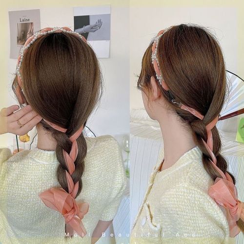 同款编发法式夏天百搭发带日系仙女复古系带发饰圆脸头饰夏季k优.