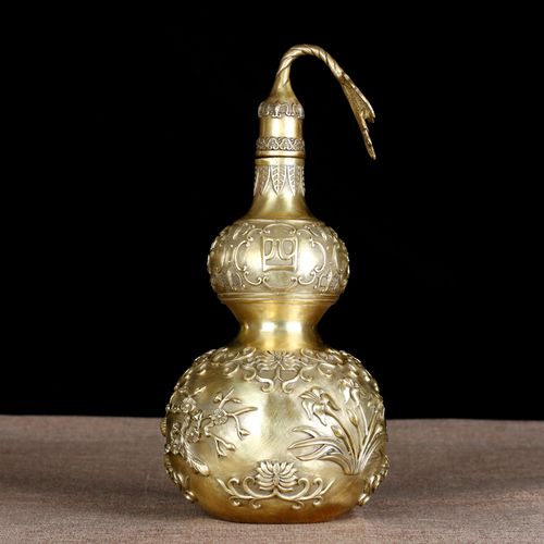 聚玄轩纯铜四季平安葫芦摆件家居装饰品摆设客厅工艺品礼品风水摆件