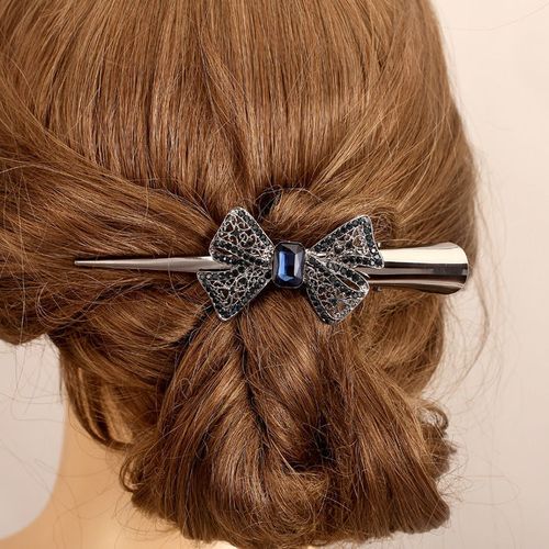 牛角夹大号鸭嘴夹后脑勺一字夹中老年妈妈盘发夹子头饰发卡长发夹