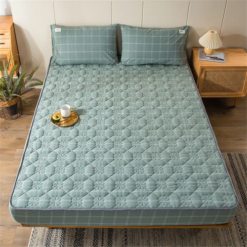 全棉夹棉床笠单件纯棉加厚席梦思床垫保护套双人防滑固定床罩床笠
