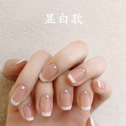 高级美甲成品女直接贴的自粘甲片网红可穿戴式指甲贴片ins风图片