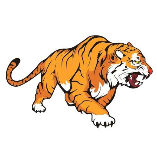 机盖车贴虎年个性创意车门贴3d霸气摩托装饰 老虎【黄色30*19cm】右边