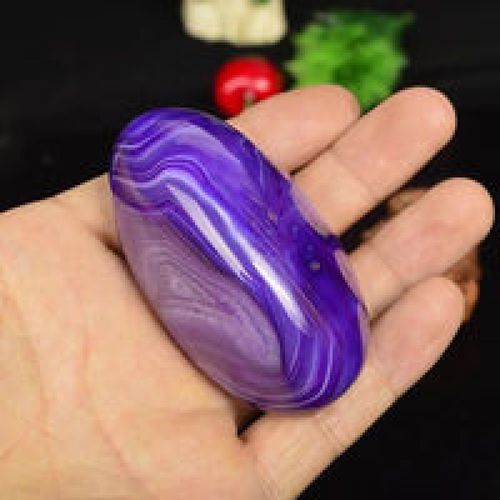 缘诗芸【特价 捡漏】缠丝玛瑙手把件男女款紫色缠丝手