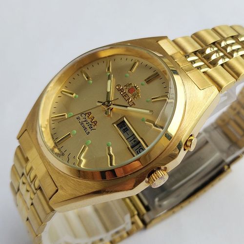 日本老双狮3a手表 男双历全自动机械表 复古全钢防水原装老表