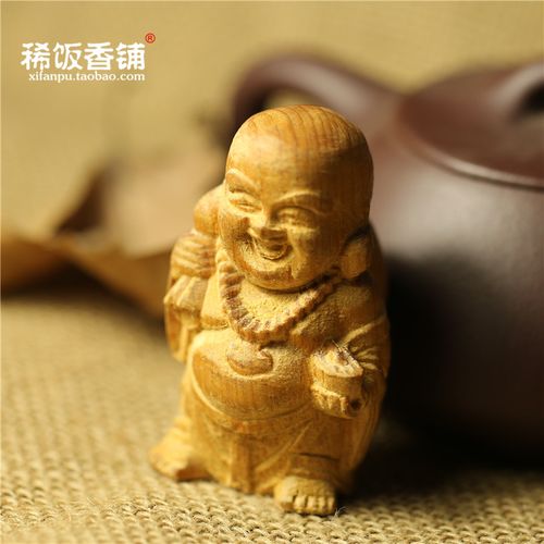 崖柏小沙弥养身木雕太行陈化料老料随形闻香块车挂摆件小雕件把玩