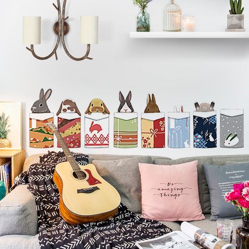 新品贴纸装饰小图案卡通可爱墙上贴纸客厅创意儿童房间墙面自粘贴