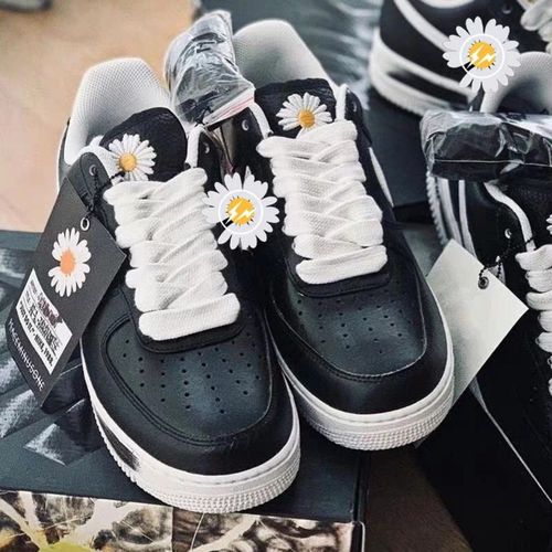 gd权志龙同款空军一号联名小雏菊板鞋复古做旧ins潮男女休闲板鞋