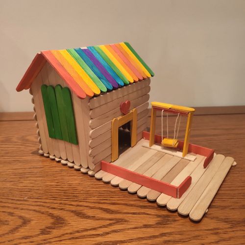 食品级雪糕棒冰棒棍木棒 儿童手工diy制作材料小房子屋子模型建.