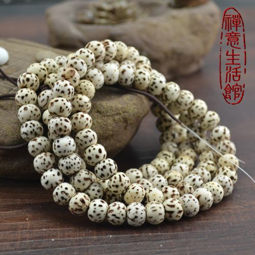 【禅意】天然鼓形千眼菩提10mm108颗念珠 佛珠手链 如意菩提