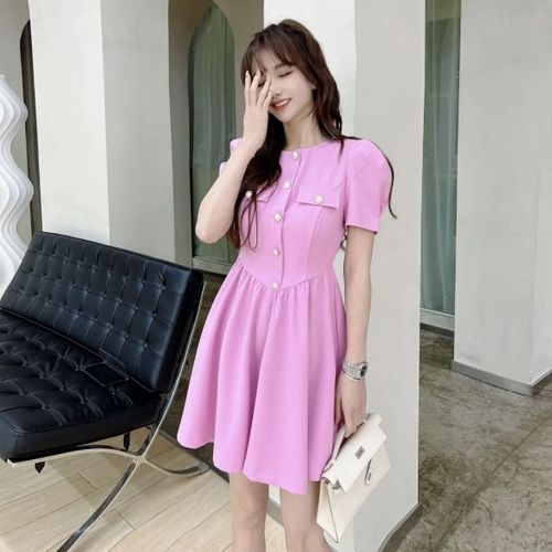 卡卡女装官方旗舰正品名媛小香风连衣裙