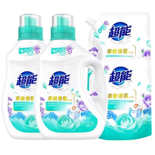 天然椰子油生产低泡易漂机洗手洗 800g*2 1kg*2超能花漾香氛洗衣液