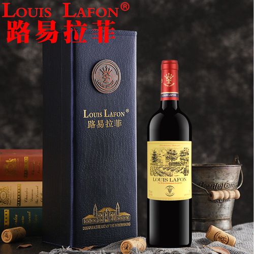 路易拉菲法国原瓶进口红酒单支礼盒装送人干红葡萄酒一瓶皮盒装